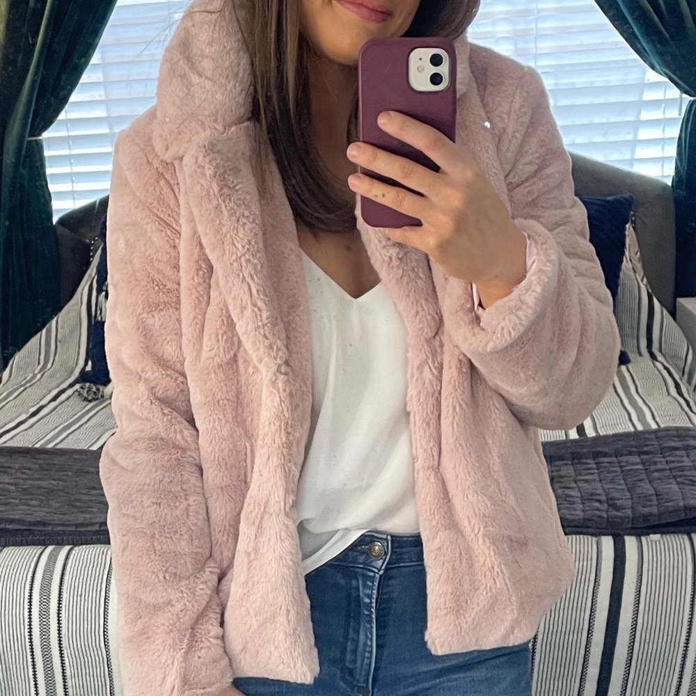 Casting LA Pink Fur Coat
